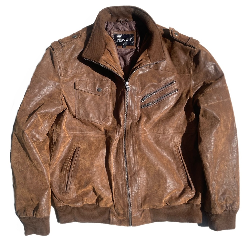 VINTAGE MENS LEATHER MOTORCYCLE JACKET